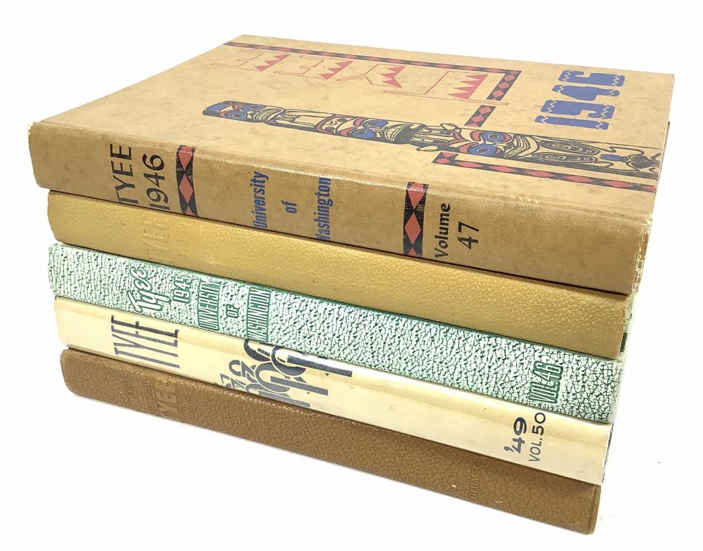(5) Vintage Tyee School Yearbooks, 39, 44, 45