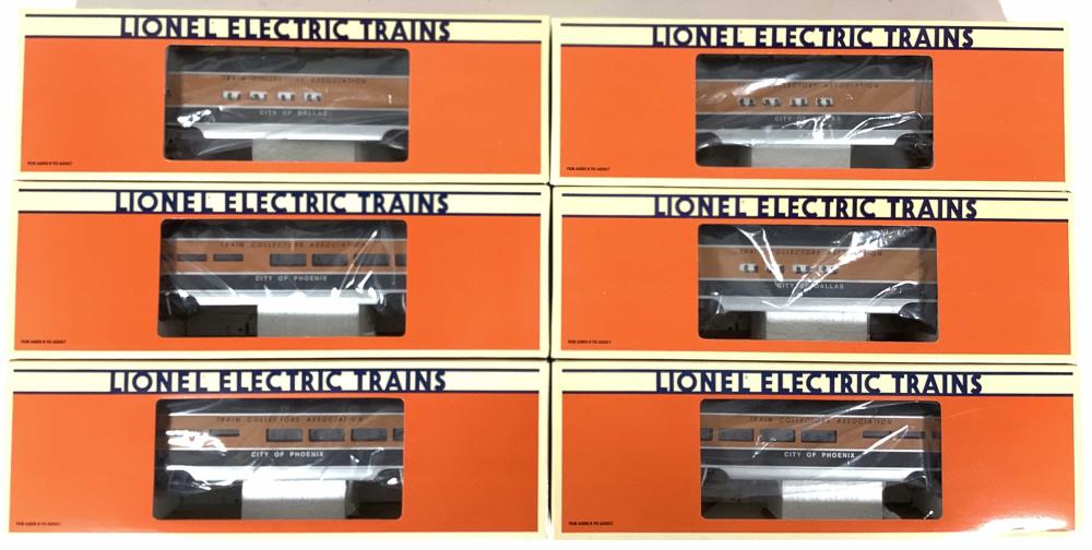 (6) Lionel 0 Train Cars, TCA Full Vista Aluminum