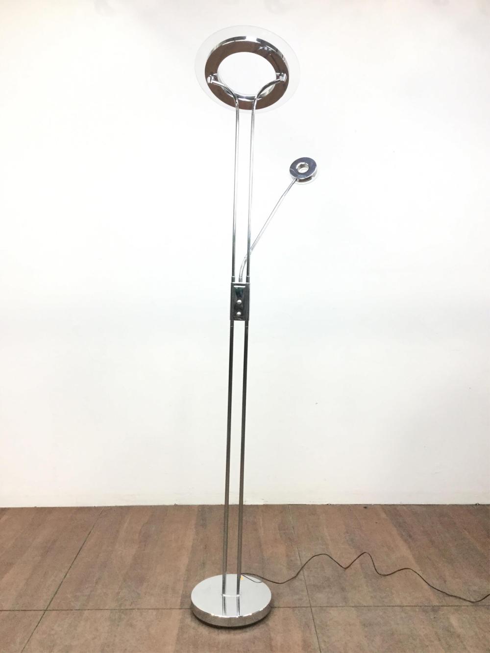 Torchiere Glass LED Halo Light Floor Lamp