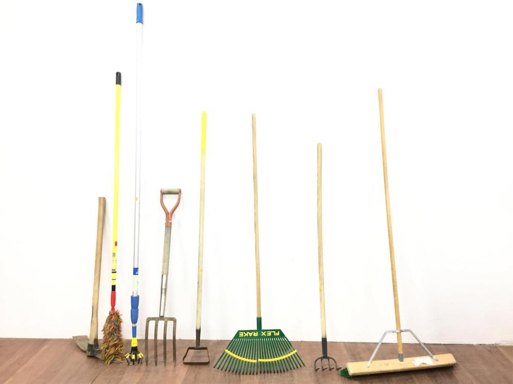 Garden Tools, Push Broom, Rakes, Duster