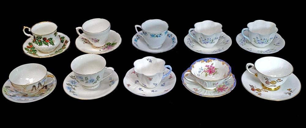 (9) Porcelain Teacup Sets, Geisha Lithophane