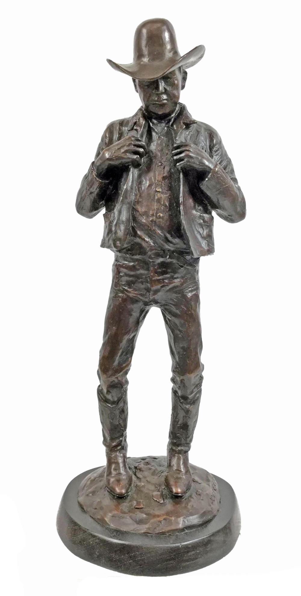 Joe Beeler (1931-2006) Bronze Standing Cowboy