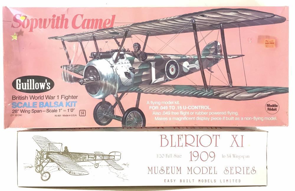 (2pc) Guillows 801 Sopwith Camel Balsa Flying