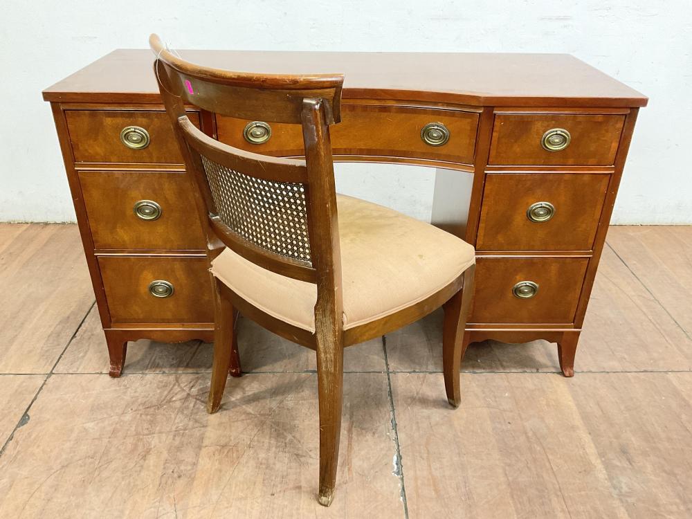 RWAY Hepplewhite Style Wood Desk & Chair