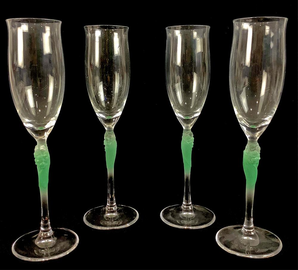 (4) Foxglove Champagne Glass Flutes