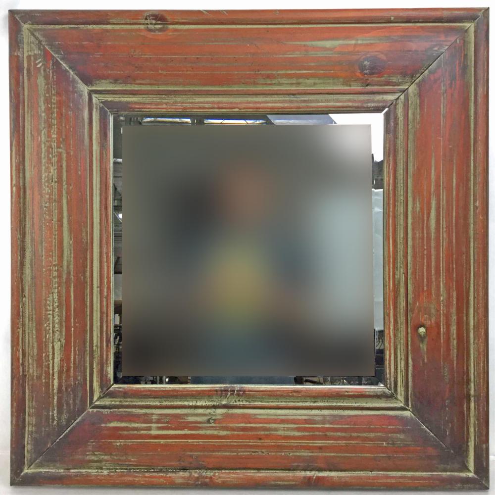 Terra Specific Faux Oak Beveled Wall Mirror
