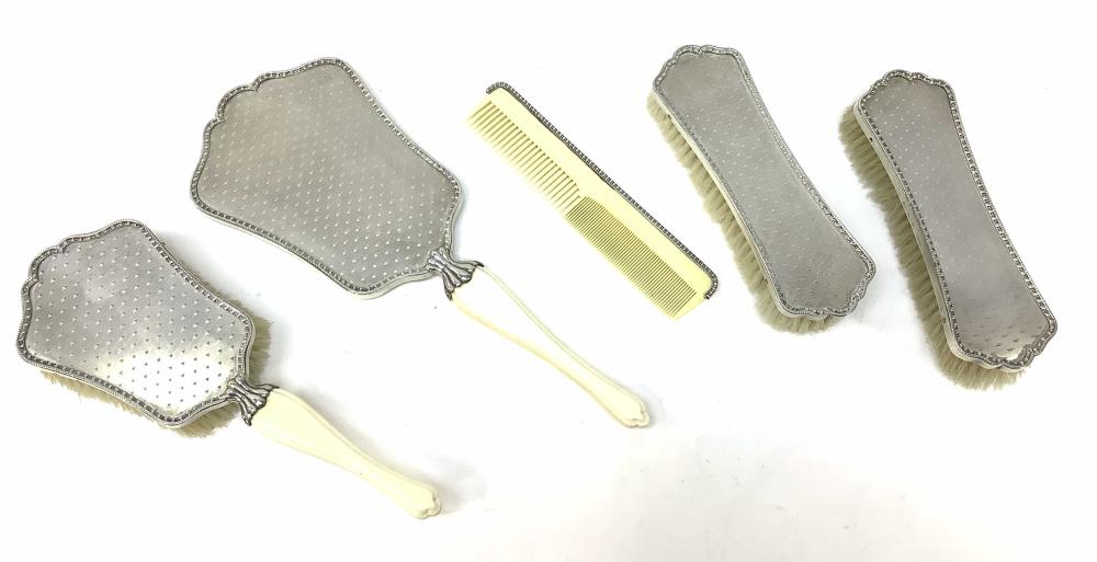 Vintage Art Deco Sterling Silver Italian Vanity Set