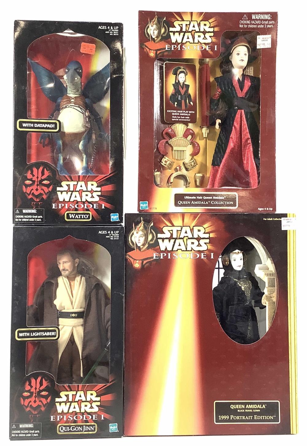 (4pc) NIP Star Wars Episode 1 Character Dolls