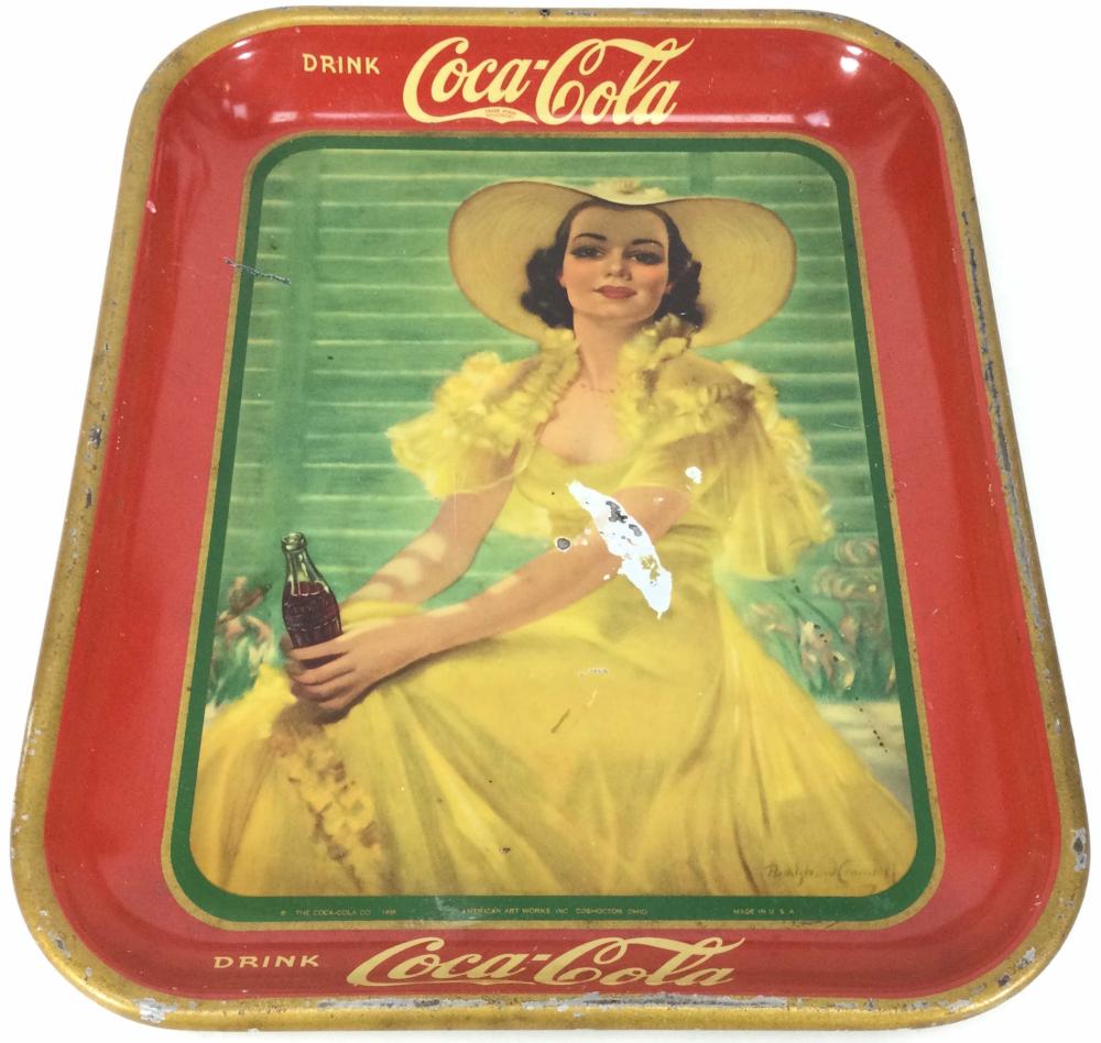 c.1938 Coca Cola Advertising Tin Serving Tray