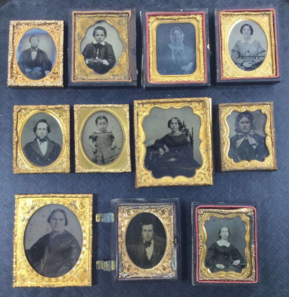 (11) Antique Ambrotype Photographs