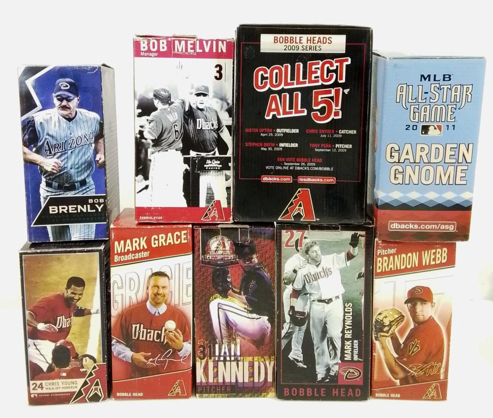 (9) Arizona Diamondbacks Players Bobbleheads