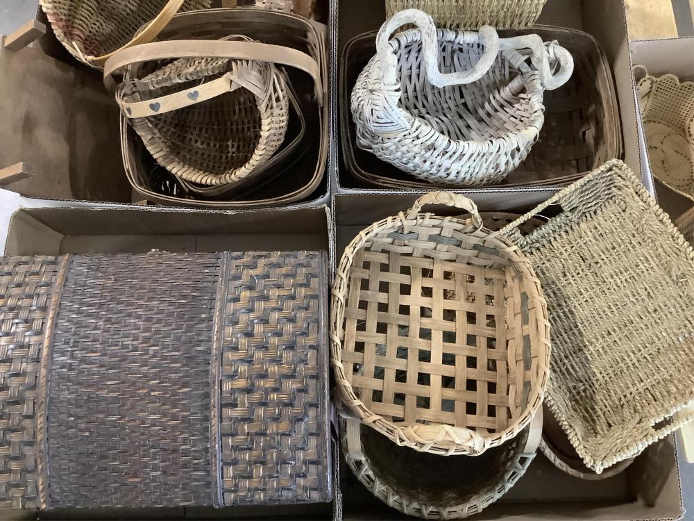 (5) Boxes Baskets, Trunk, Bottle