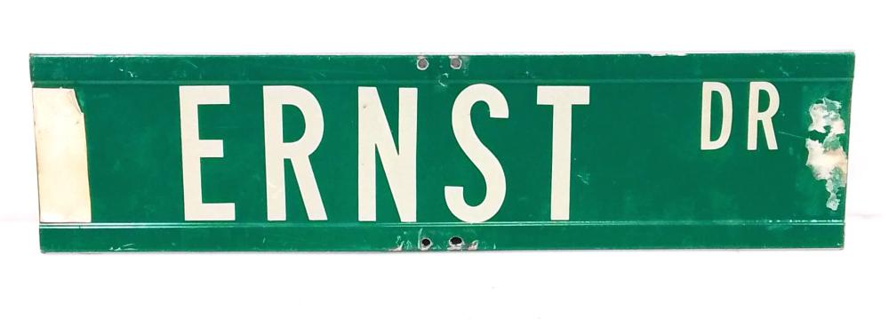Aluminum " Ernst Dr." Street Traffic Sign