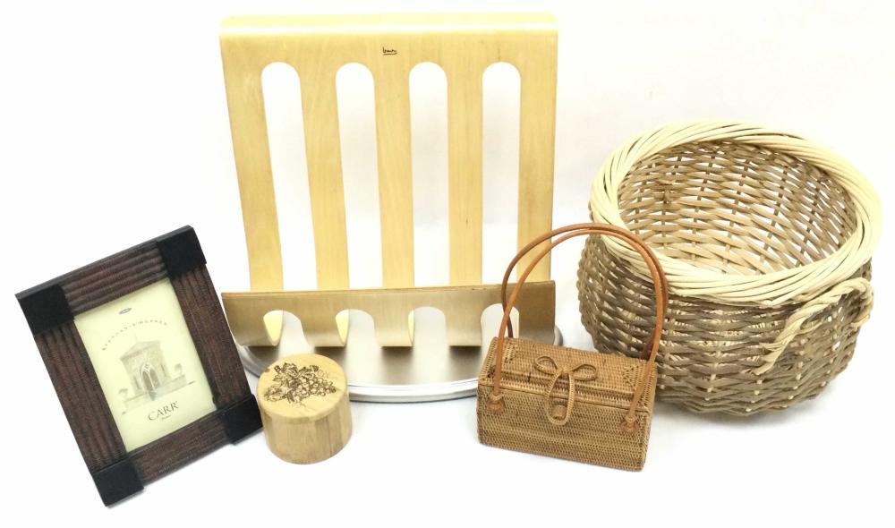 Wicker Basket, Magazine Caddy, Picture Frame