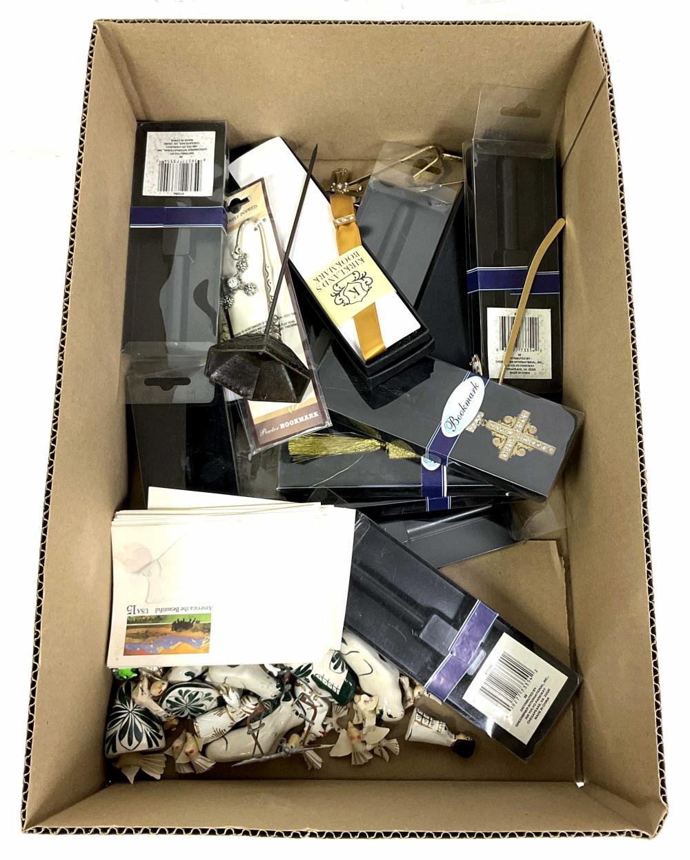 Assorted Book Marks, Pottery Mini Figures