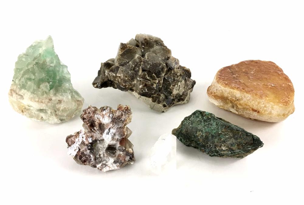 (6) Mineral Crystal Specimens Decor