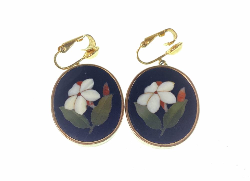 19th C. 14K Bezel & Clips P... image