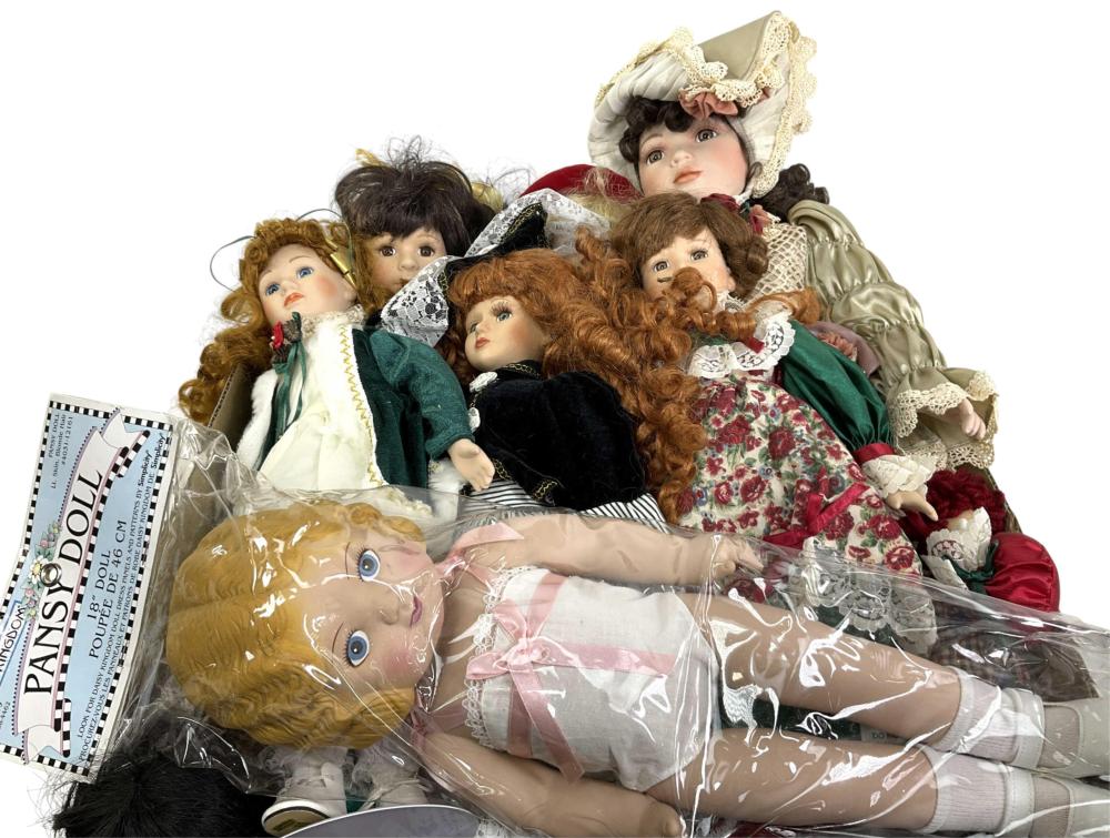(9) Assorted Collectible Ceramic Dolls