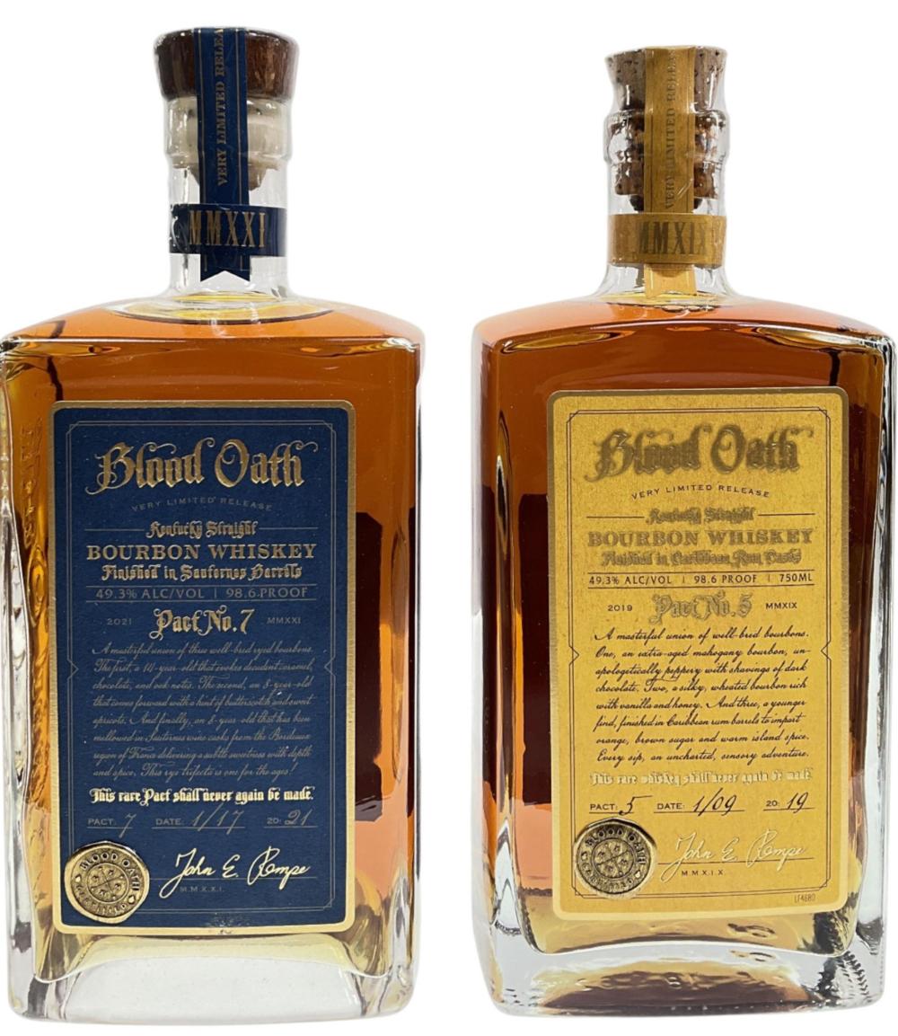 (2) Blood Oath Straight Bourbon Whiskey