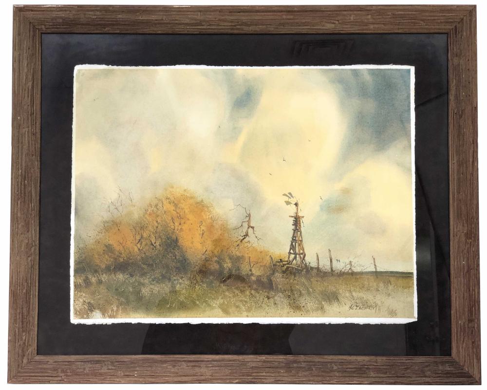 H C Zachry (b.1940) Watercolor On Paper