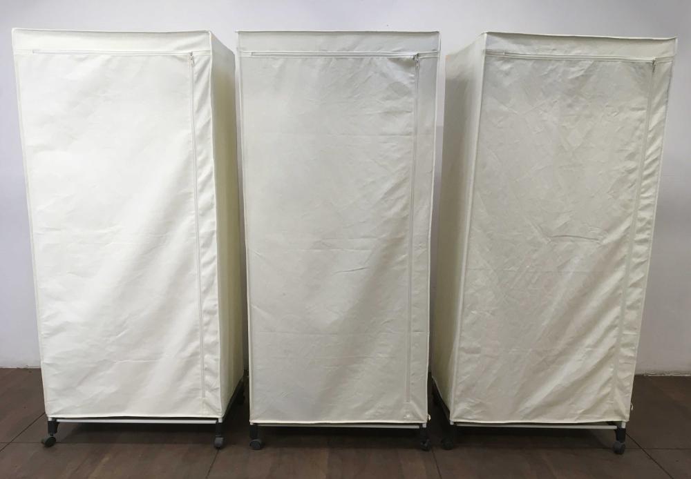 (3pc) Rolling Canvas Closets