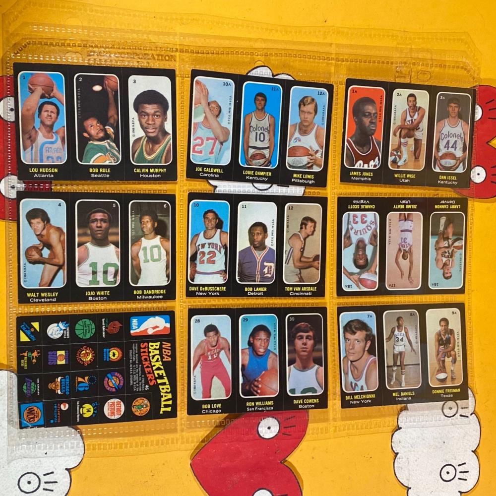 1971-72 Topps Basketball Trios Stickers Issel Dave Cowens Lanier Rule Wesley +