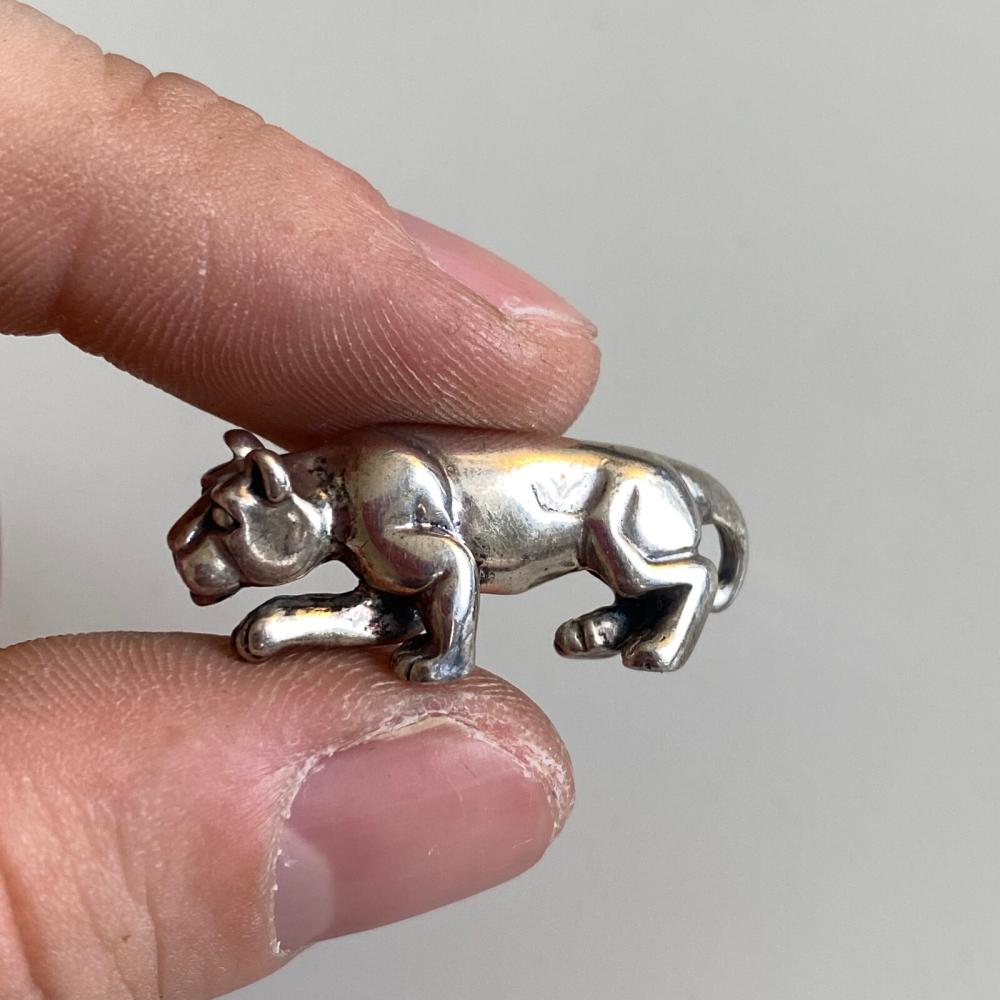 Vintage Kabana Sterling Silver Panther Pin