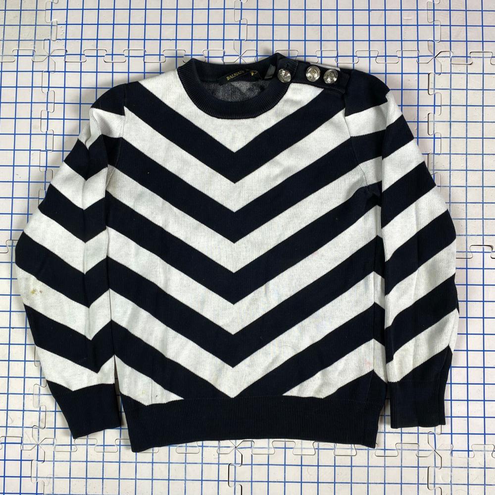 Mens Balmain x H&M Chevron Sweater Size Small HARD TO FIND