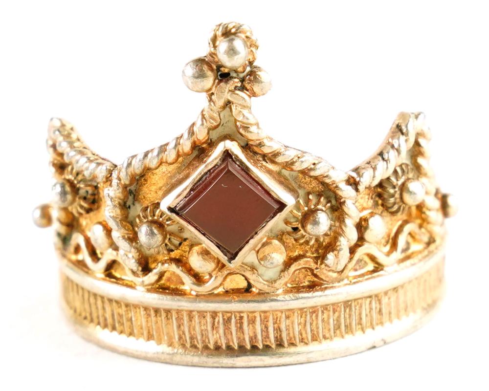 Sterling Topazio Crown Ring sz 7.25