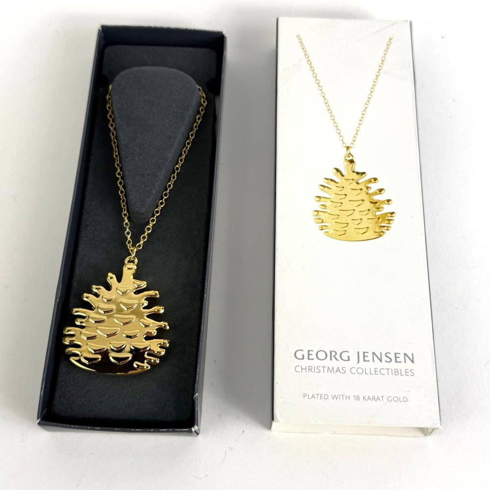 Georg Jensen Christmas ornament 2023 Pine Cone 18k gold plated
