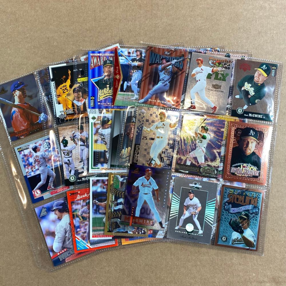 Large Mark McGwire Baseball Card Lot - Holos Metal Topps Finest +