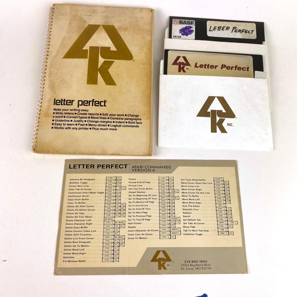 Letter PERFECT (Atari Computers 1984) By LJK Enterprises w/ Floppy Disk + Manual