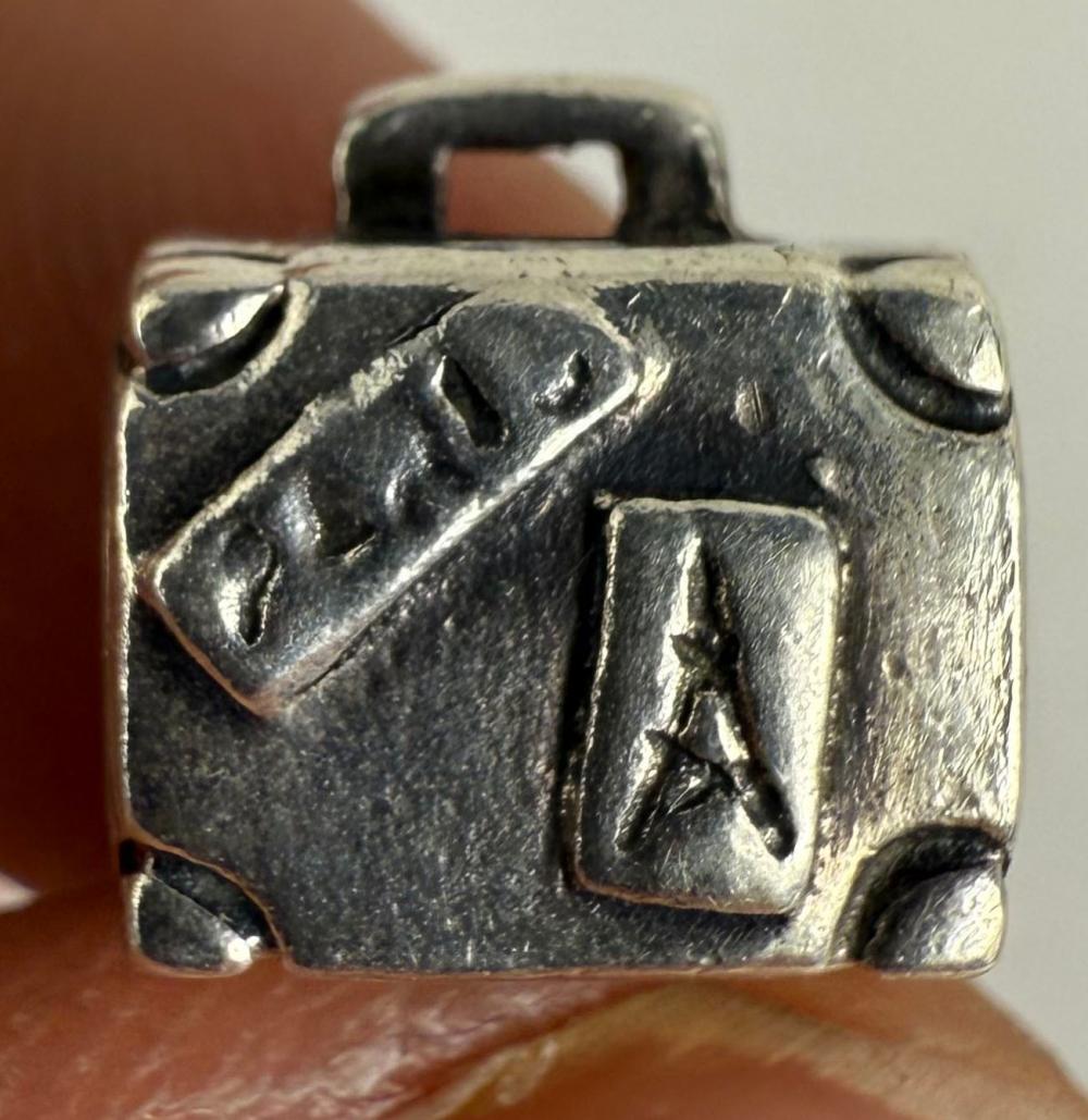 PANDORA 925 ALE STERLING SILVER ADVENTURE SUITCASE CHARM BEAD #790362