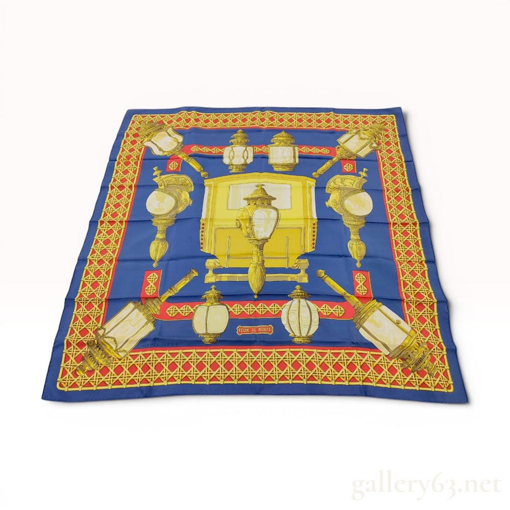 Hermes Feux de Route Silk Scarf