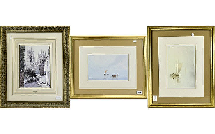 Three Framed And Mounted Pr... image