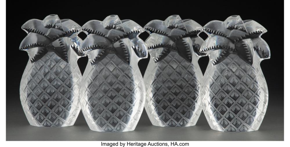 Sold at Auction: Four Baccarat Glass Anana Pineapple Table