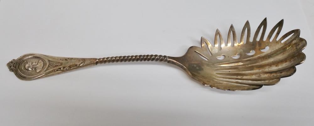 Rare Albert Coles Medallion Coin Silver Macaroni Server