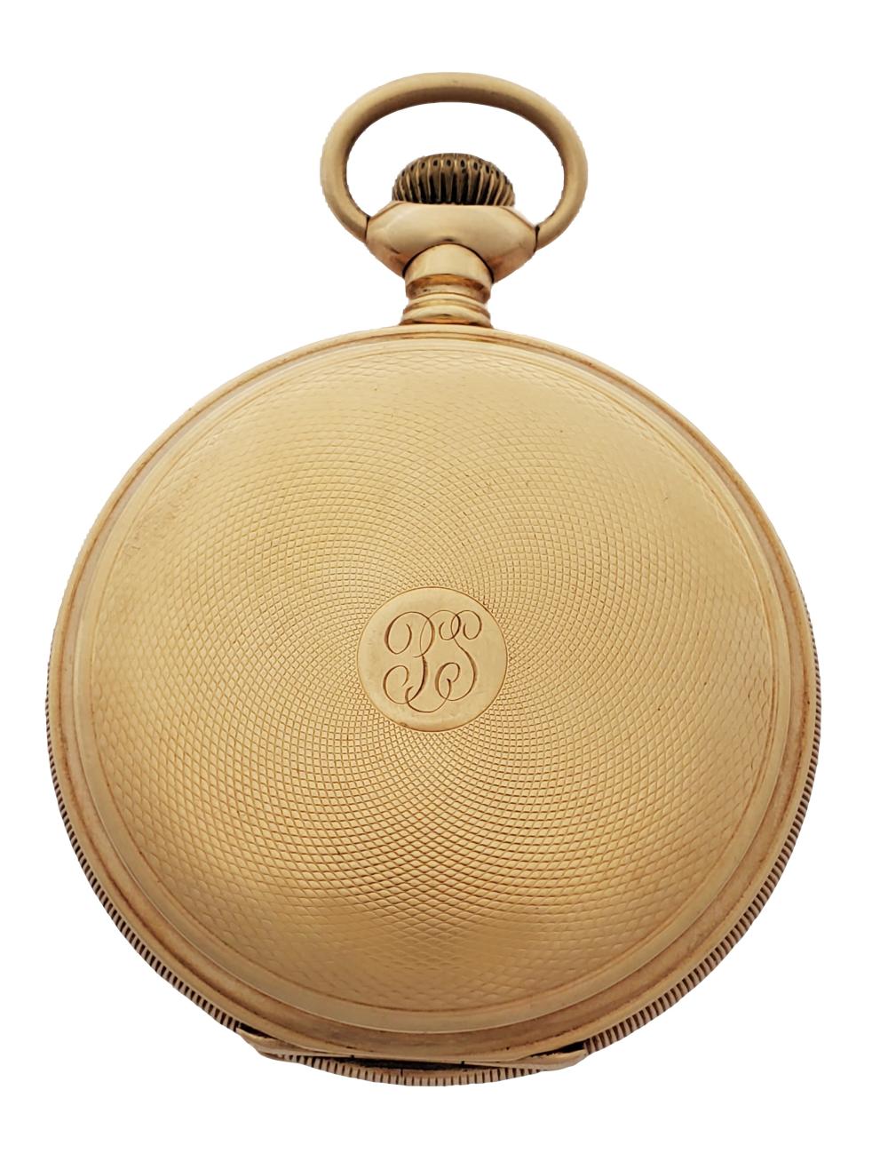 Rare 15J Hamilton Mernod Jaccard 14k Gold Hunter Pocket Watch