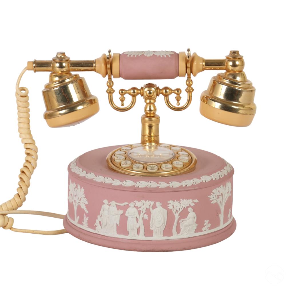 Wedgwood Pink Jasperware English Desk Telephone