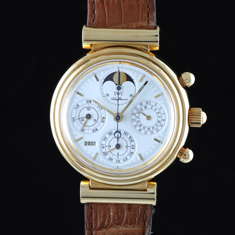 IWC International Watch Co, Schaffhausen, Da Vinci Perpetual Calendar Chronograph, Ref. IW3750, movement no. 2404066, case no. 2386378, sold in 1988
