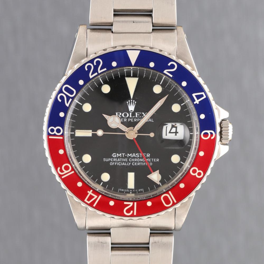 ROLEX Oyster Perpetual, GMT-Master “Pepsi”, Ref. 16750, movement no. 07343011, case no. 6273943, retailed and sold by Bucherer in 1981