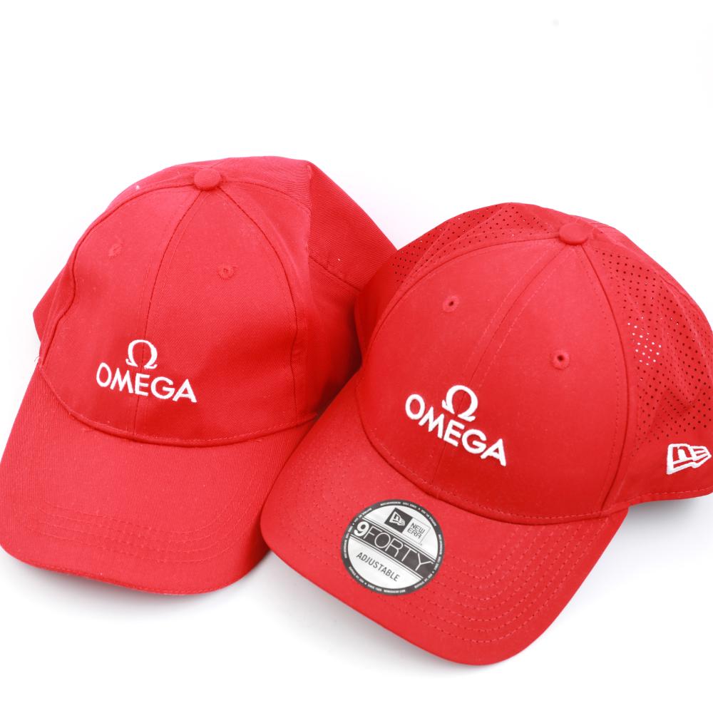 OMEGA A lot of two red caps