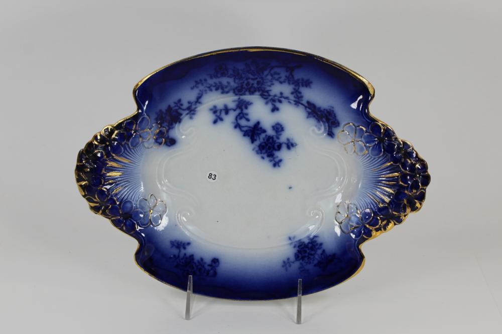 Flow Blue: Fancy Side Dish, Labelle Pattern