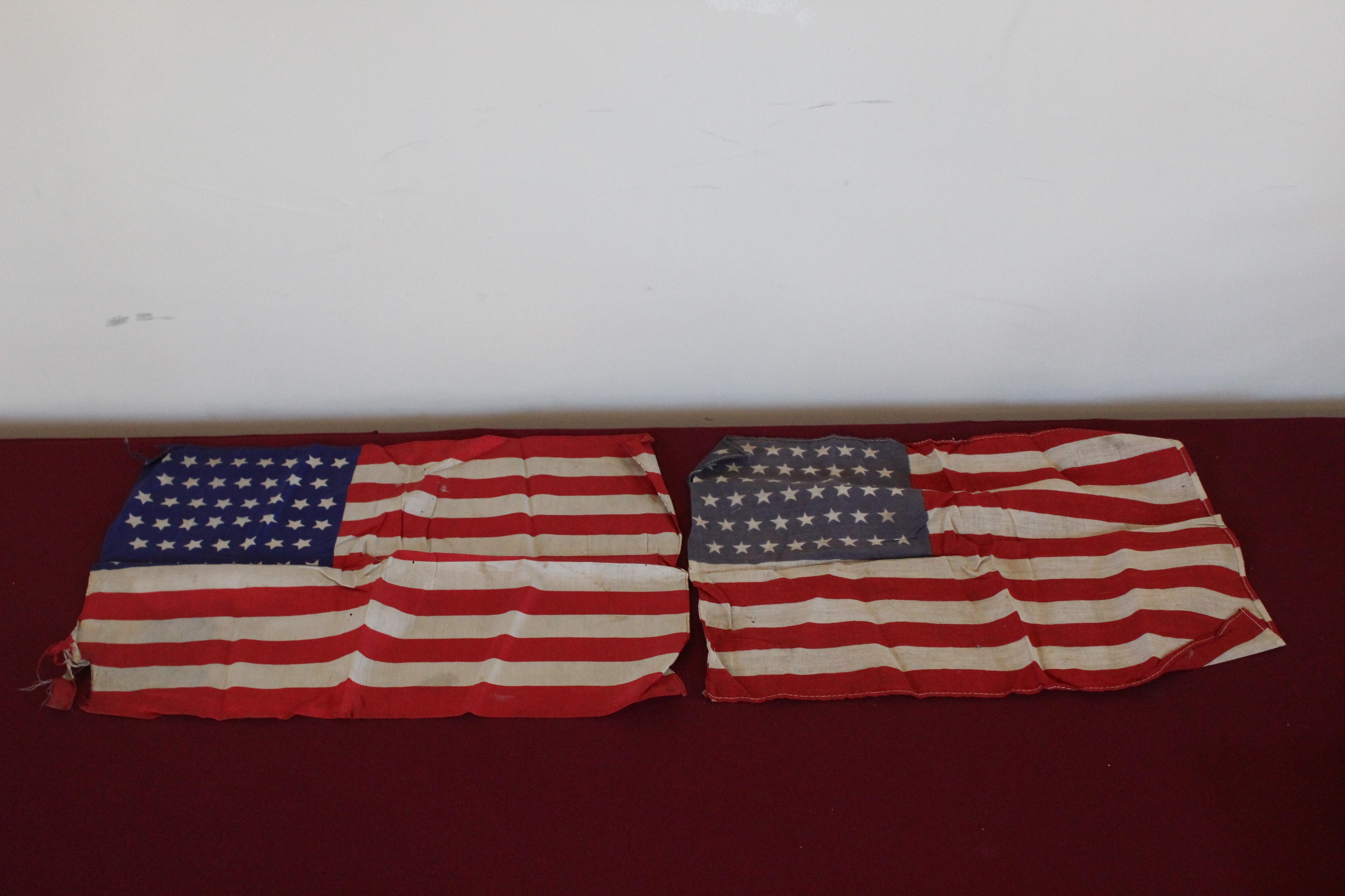 Lot 2 Small US Flags 47 Star 48 Star Lot 2 small us flags 47 star 48 star