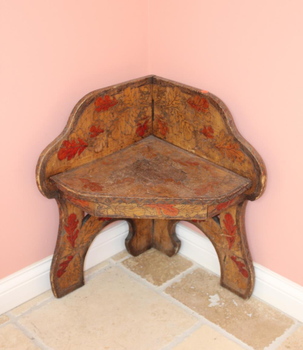Burnt Wood Corner Stand