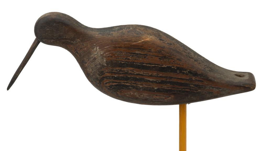 VIRGINIA / NORTH CAROLINA FOLK ART CARVED AND PAINTED SHOREBIRD DECOY
