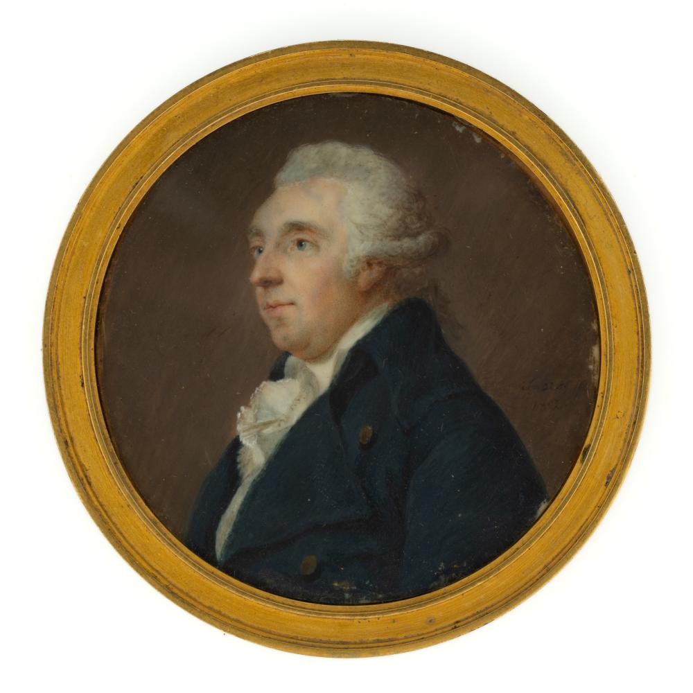 FRENCH SCHOOL (19TH CENTURY) MINIATURE PORTRAIT OF A GENTLEMAN