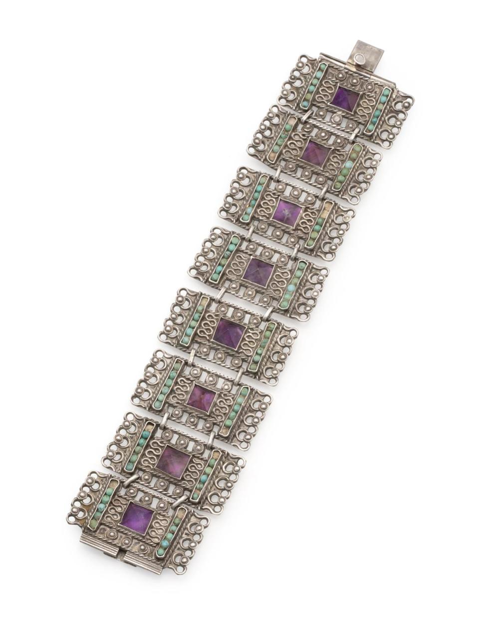 A Matl sterling silver link bracelet