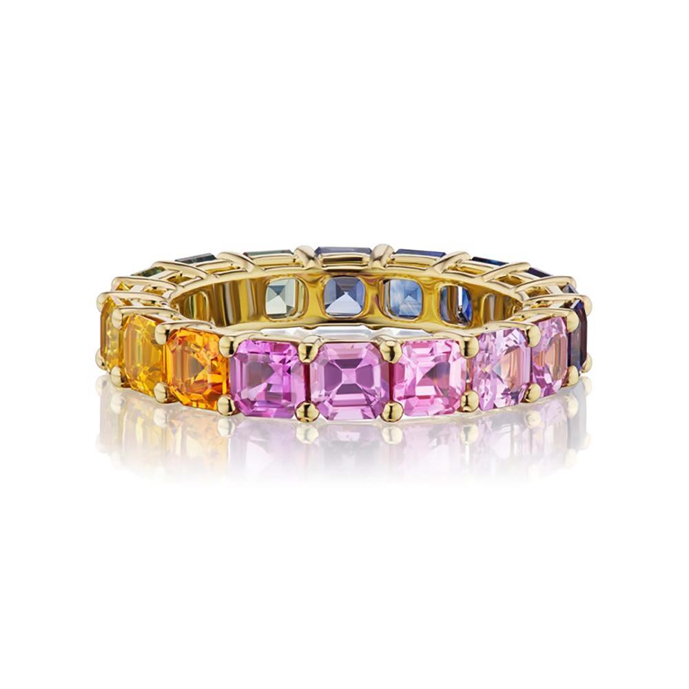 18K GOLD 5.5 CTTW SAPPHIRE ETERNITY BAND