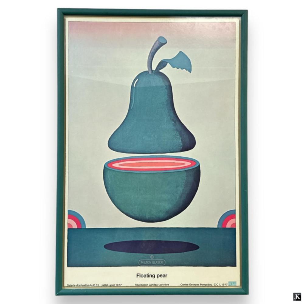 Milton Glasser 1977 "Floating Pear" Gallery Poster